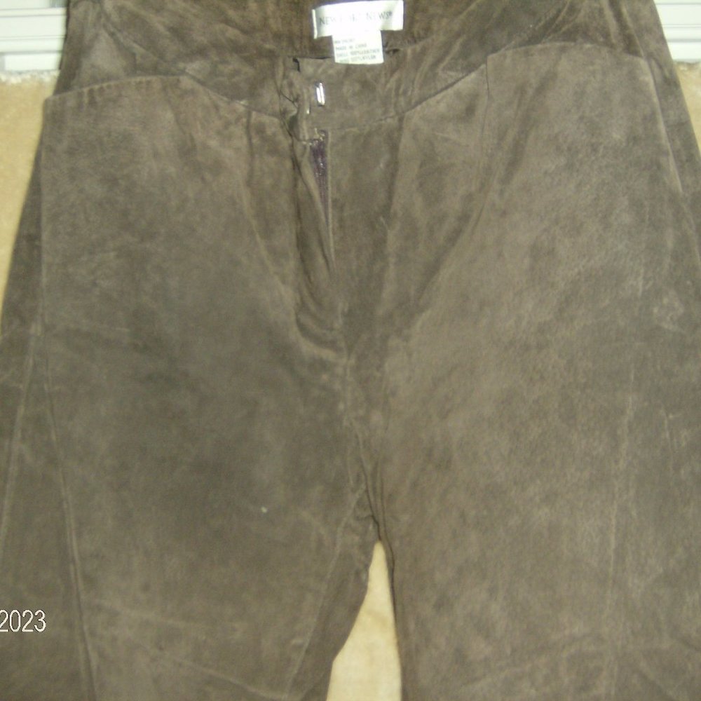 Suede Pants Brown